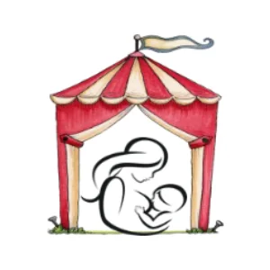 A portable lactation tent set up at an outdoor event