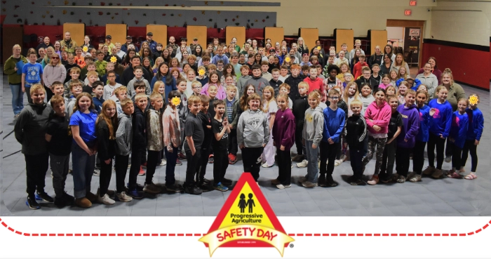 Group photo of students at Progressive Agriculture Safety Day